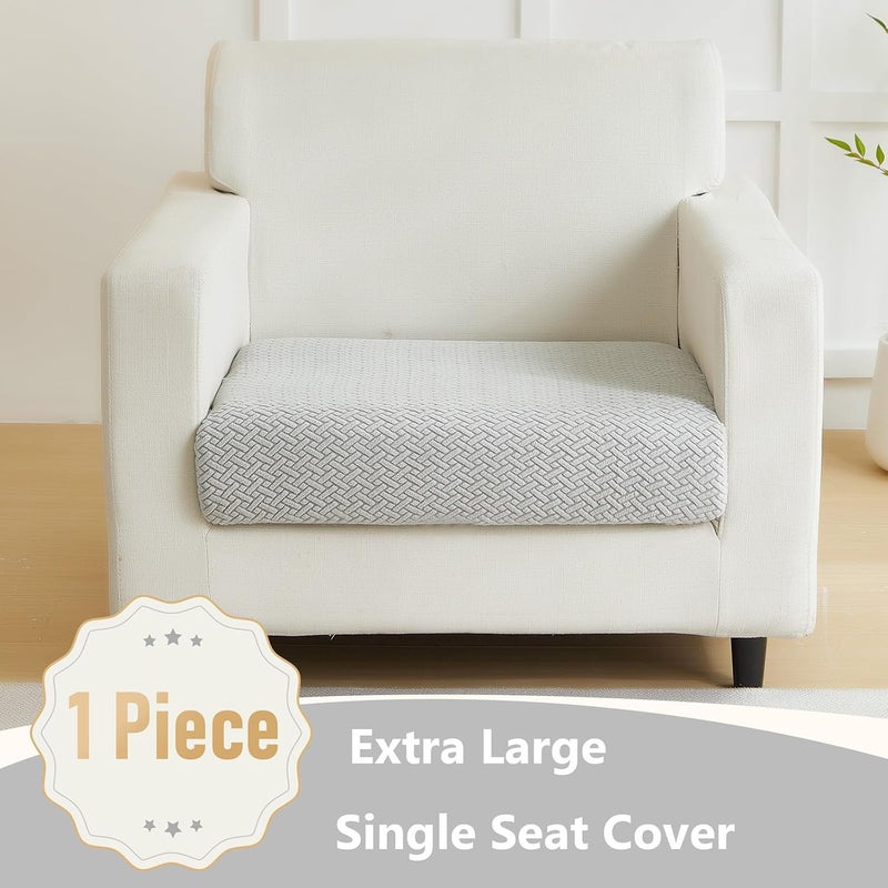 Yoovat Magic Sofa Covers Magic Sofa Couch Covers 2024 New Wear-Resistant Universal Sofa Cover Stretch for Sectional Slipcovers (Texture-Light Gray,Extra Large Single Seat Cover) - Image 2