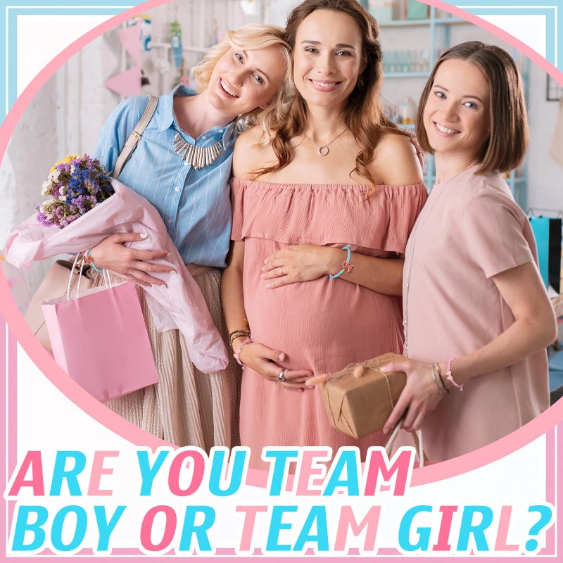 Kigeli 24 Pack Boots or Bows Gender Reveal Party Favors Pink Bow and Blue Boot Braid String Bracelets Gift Bulk Adjustable String Rope Braided Party Favors for Gender Reveal - Image 4