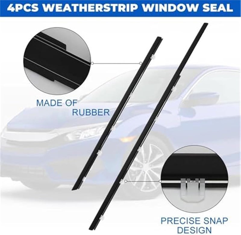 Vuzmode Car Window Door Seals for Civic 2006-2019 - Image 4