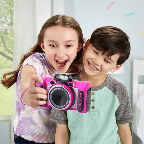 VTech KidiZoom Duo Camera FX Kids Digital Dual Cameras, Pink - Image 5