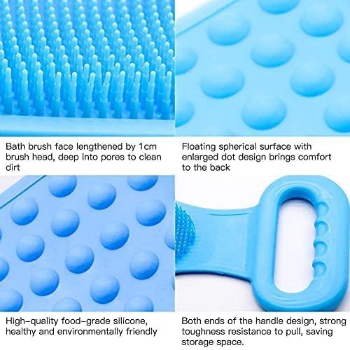 ALN® Silicone Body Back Scrubber, Double Sided Bathing Brush for Skin Deep Cleaning Massage, Dead Skin Removal Exfoliating Belt for Shower, Body Brush for Bathing - Image 5