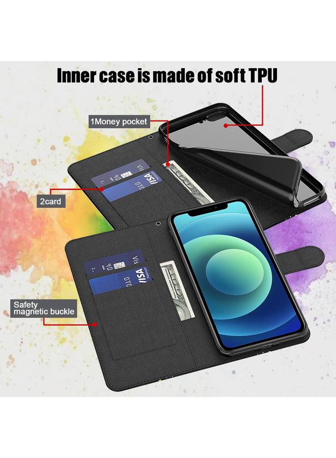 erorex Case For Samsung Galaxy M13 4G 3D Painting Pattern TPU + PU Leather Phone Case - Image 5