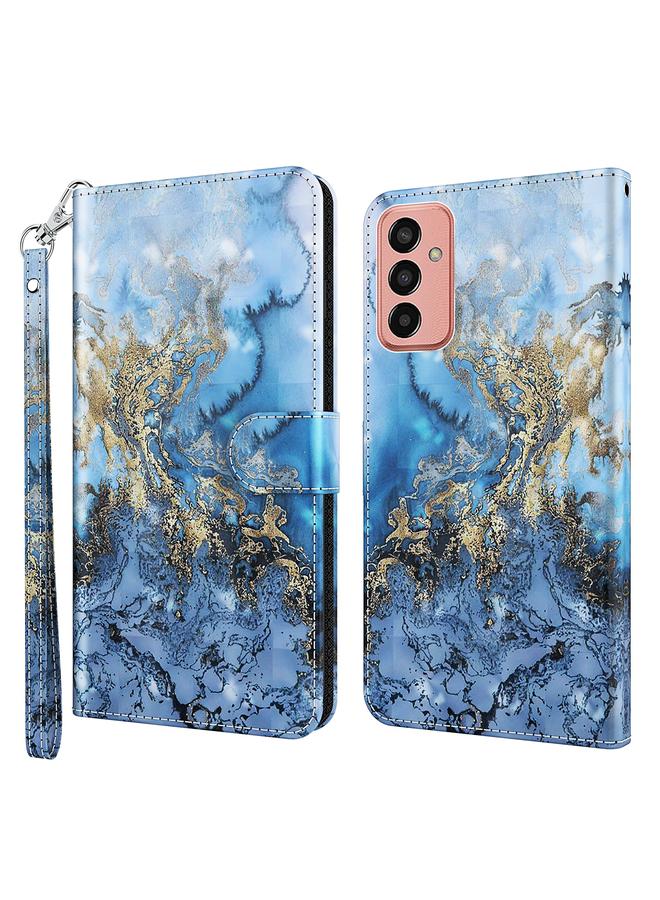 erorex Case For Samsung Galaxy M13 4G 3D Painting Pattern TPU + PU Leather Phone Case - Image 1