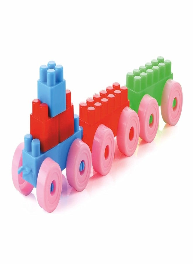 TOYIQ Plastic Building Blocks for Kids with Wheels - BIS Approved Construction Toy Set for Boys & Girls Age 3+ - Creative & Educational Building Game for Toddlers - Image 3