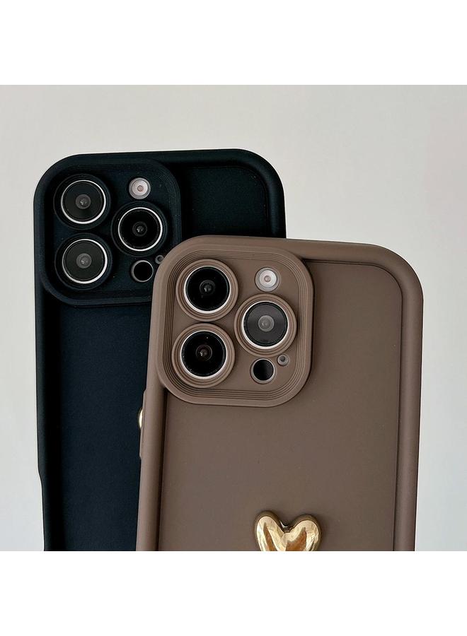 Zaboon Case For iPhone 13 Pro Solid Color 3D Love TPU Phone Case with Lanyard - Image 3