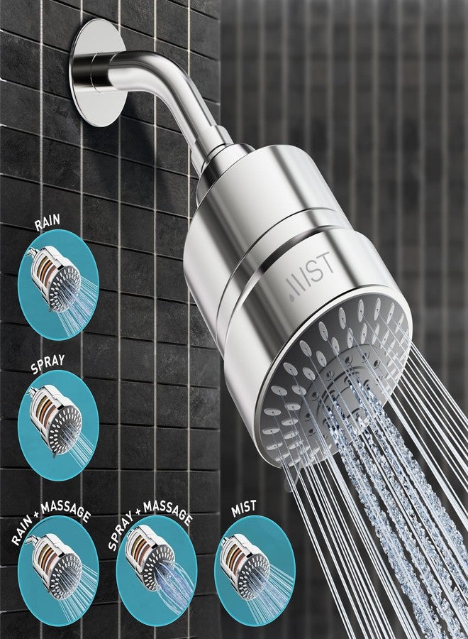Mist Filtered Shower Head Filter for Hard Water with 5-mode High Pressure Water, Revitalizing 15 Stage Filtration Shower Water Softener Shower Head - Image 5