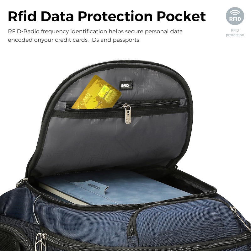 Swissdigital Design TSA Business Laptop Backpack For Men,Travel Backpack With USB Charging Port,College Tech Backpacks With RFID Pockets Presents For Men Fits 15.6 Inch Computer Blue | J16BT-12 - Image 2