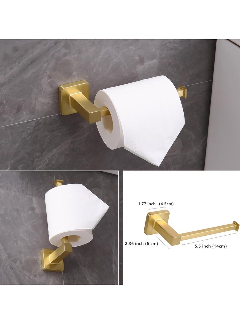 5 Pieces Brusehd Gold Bathroom Hardware Accessories Set,Stainless Steel 23.6" Hand Towel Bar Set Gold, Toilet Paper Holder, Towel Ring ，Towel Rack Set Gold - Image 3