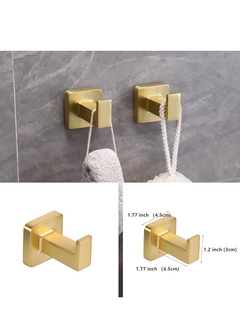 5 Pieces Brusehd Gold Bathroom Hardware Accessories Set,Stainless Steel 23.6" Hand Towel Bar Set Gold, Toilet Paper Holder, Towel Ring ，Towel Rack Set Gold - Image 4
