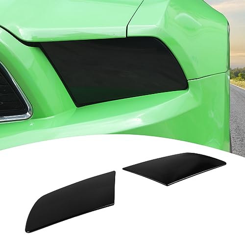 PDKLIN for Mustang Smoked Headlight Covers Trim Compatible with 2010-2014 Ford Mustang Smoked Black Exterior Accessories 2pcs - Image 1