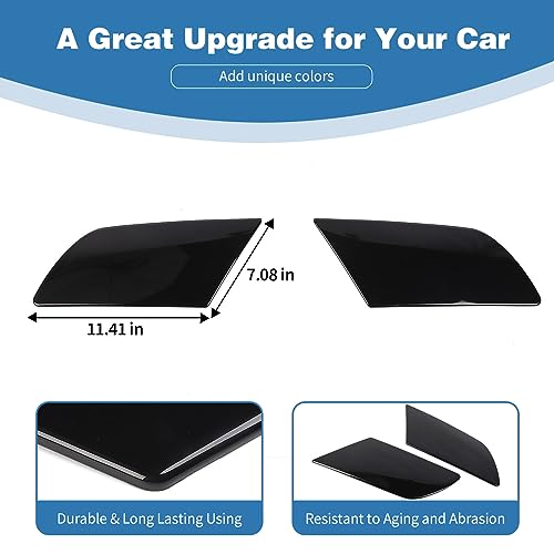 PDKLIN for Mustang Smoked Headlight Covers Trim Compatible with 2010-2014 Ford Mustang Smoked Black Exterior Accessories 2pcs - Image 5