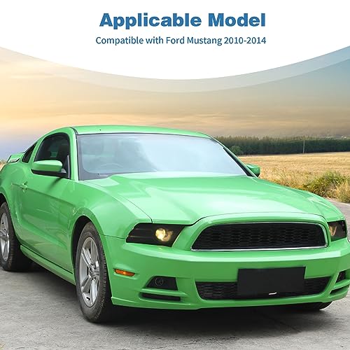 PDKLIN for Mustang Smoked Headlight Covers Trim Compatible with 2010-2014 Ford Mustang Smoked Black Exterior Accessories 2pcs - Image 3