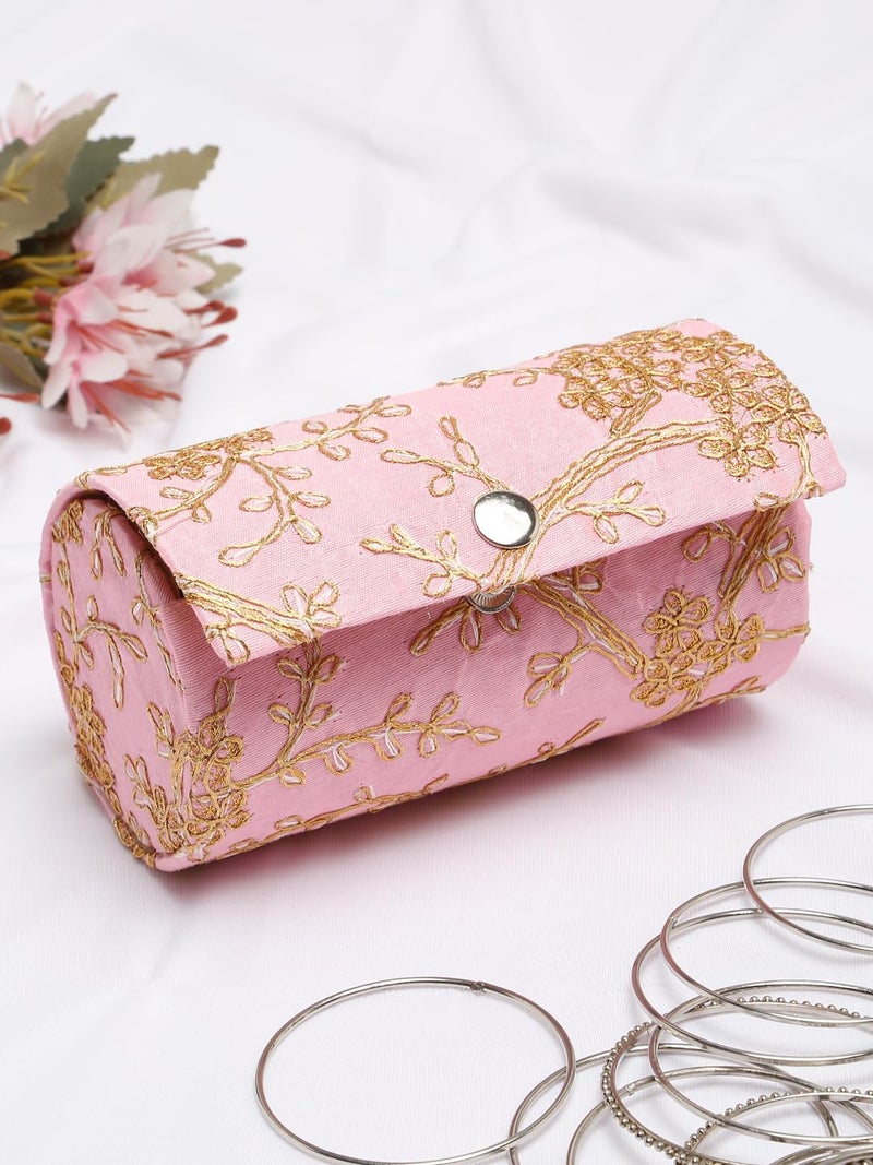 YouBella Jewellery Organisers Gifts Portable Home Jwell Bangle organizer Storage Box Case for Girls and Women (Light Pink) - Image 2