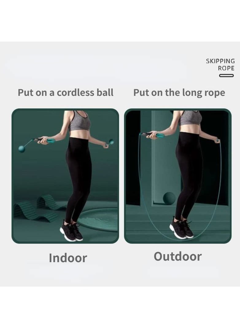 Jump Rope Multifunctional Exercise Skipping Rope with Calorie Counter Adjustable Length Cordless Jumping Rope for Men Women and Children's Fitness Exercises