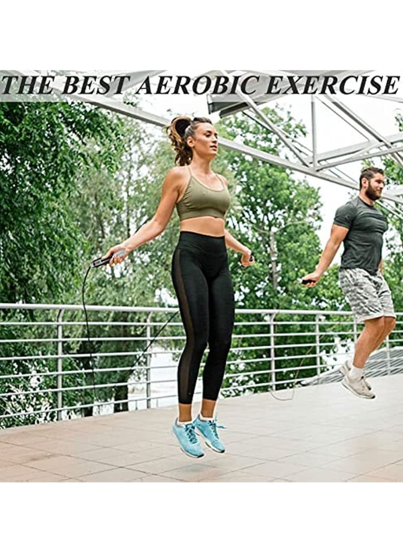 Jump Rope Multifunctional Exercise Skipping Rope with Calorie Counter Adjustable Length Cordless Jumping Rope for Men Women and Children's Fitness Exercises