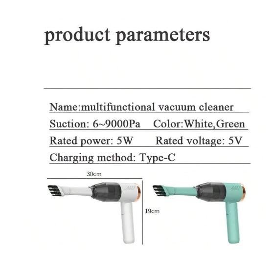BSBDA Portable High Power Car Vacuum Cleaner USB Rechargeable Wireless Handheld Car Vacuum Cleaner Traveling Camping ReusablePortableRechargeable Vacuum - Image 4