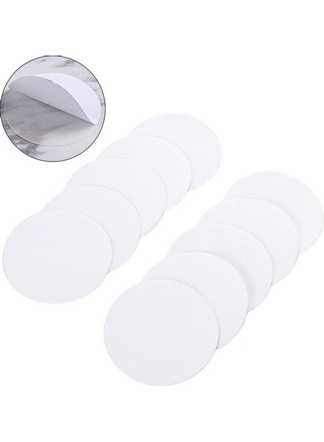 NIBEMINENT 10-Piece Non-Slip Bathtub Stickers White  - Image 1