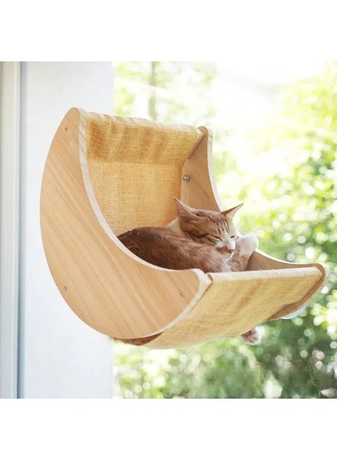 عام القط القمامة شنقا القط السرير أرجوحة خشبية شفط كأس نافذة الحيوانات الأليفة القط سوينغ القط الكلب أرجوحة - Image 4