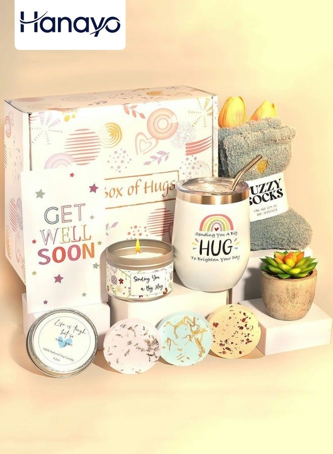 Hanayo Gifts for Women Happy Birthday Gifts Basket for Women Spa Gift Set for Ladies 10 Pcs Spa Gift Basket Set with Gift Box Relaxation Bath Gift Set for Wife and Best Friend ﻿ - Image 1