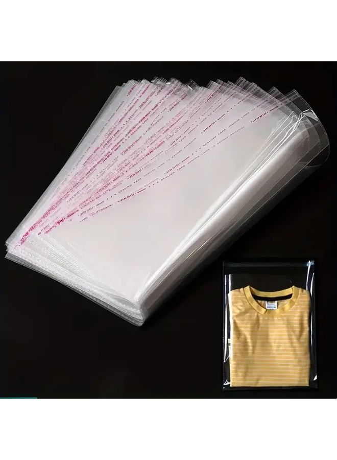 Waterproof Self Adhesive Transparent Plastic Bags 15x24cm 100 Pieces - Image 1