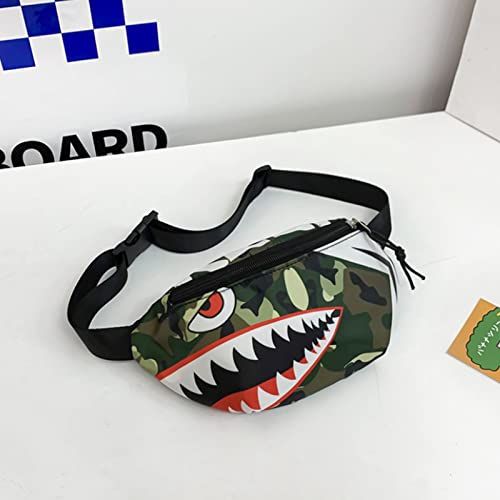 Ralcosuss Shark Kids Waist Fanny Pack for Toddler Girls Boys Small Crossbody Purse Waist Pouch Belt Bag for Running Hiking Cycling - Image 3