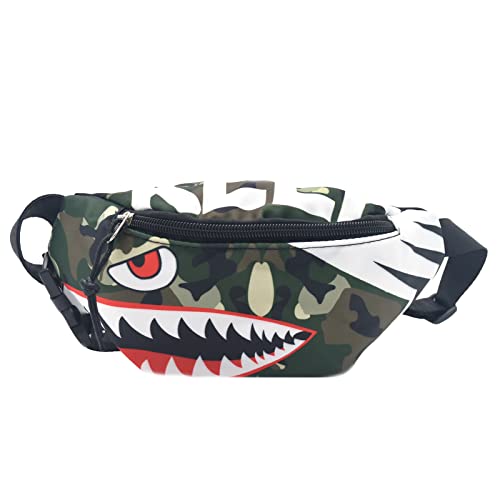 Ralcosuss Shark Kids Waist Fanny Pack for Toddler Girls Boys Small Crossbody Purse Waist Pouch Belt Bag for Running Hiking Cycling - Image 1