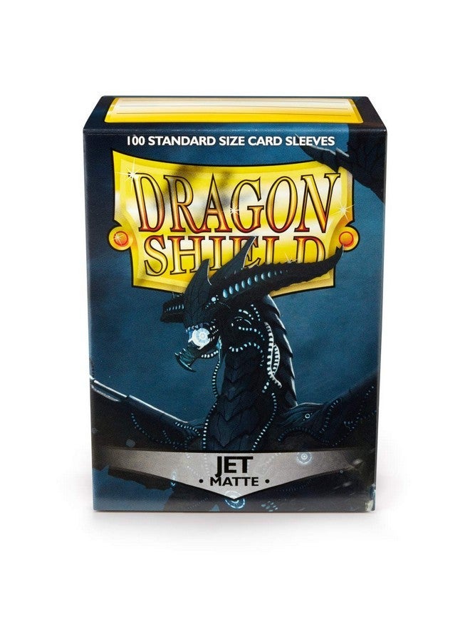 Dragon Shield | Standard Size Card Matte Sleeves | 100 CT - Smooth & Tough Premium TCG Sleeves | Compatible with Pokemon, Flesh & Blood, One Piece & Magic The Gathering | Jet Matte - Image 1