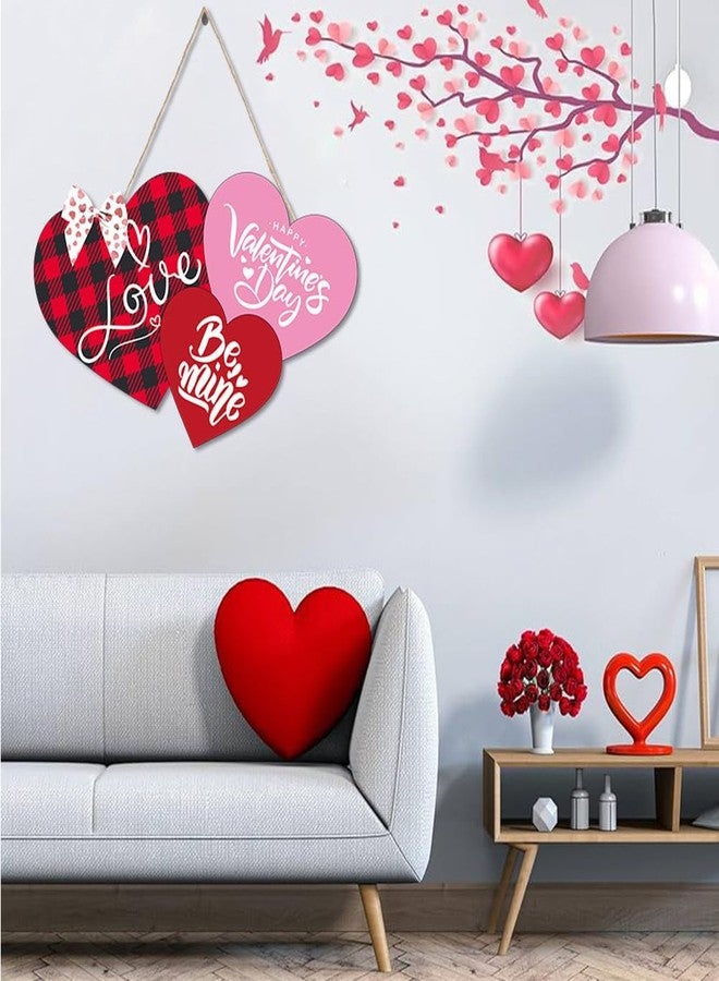 RUPOFUZA Valentine Door Decorations Love Hanging Sign Front Door Hanger Wreath Decor Indoor Outdoor Decor for Valentine's Day Party Home Farmhouse Wall Porch Yard Window Decoration Supplies - Image 5