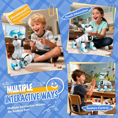 HBUDS Robot Dog Toys for Kids Remote Control Dog Robot Voice Touch Control Programmable Interactive Robotic Puppy Toy Sing Dance Rechargeable Robo Pet for Boys Girls Ideas - Image 5