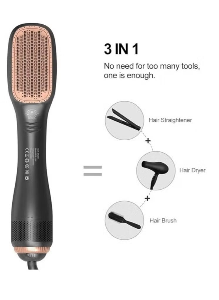 IONIC PROFESSIONAL 2-in-1 Styling Brush for Straightening & Curling - Ceramic Ionic Technology, Fast Hair Styling, Smooth & Frizz-Free Results, Adjustable Temperature, Suitable for All Hair Types  - Image 3