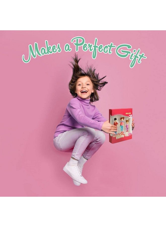 Beverly Hills Sweet Li'l Family Dollhouse People Set of 3 Action Figure Set: Boy, Girl, and Toddler - Image 3