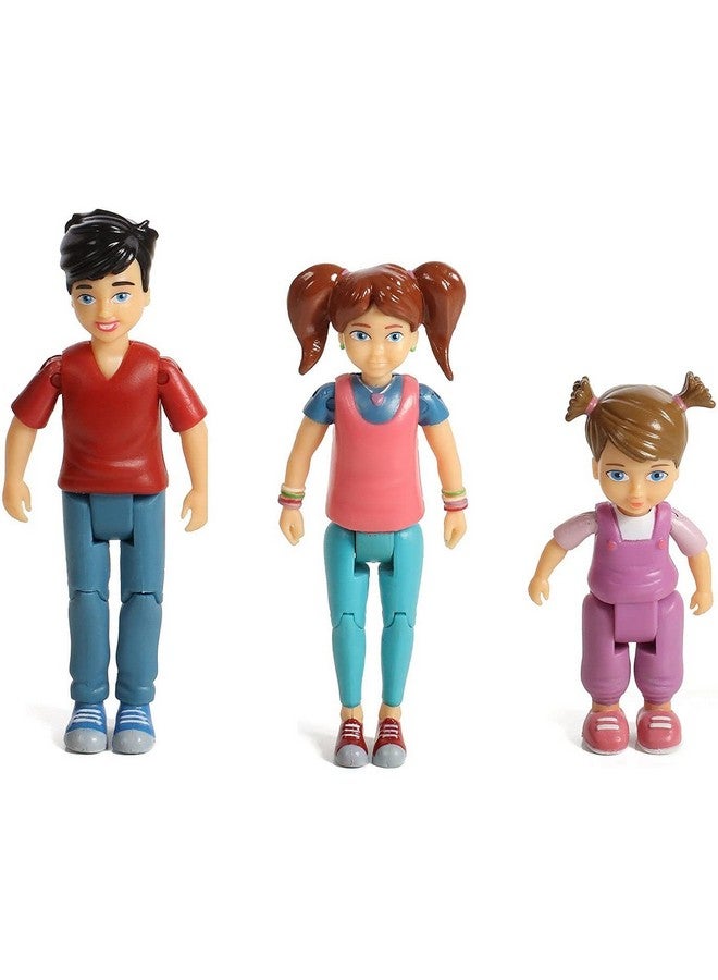Beverly Hills Sweet Li'l Family Dollhouse People Set of 3 Action Figure Set: Boy, Girl, and Toddler - Image 1