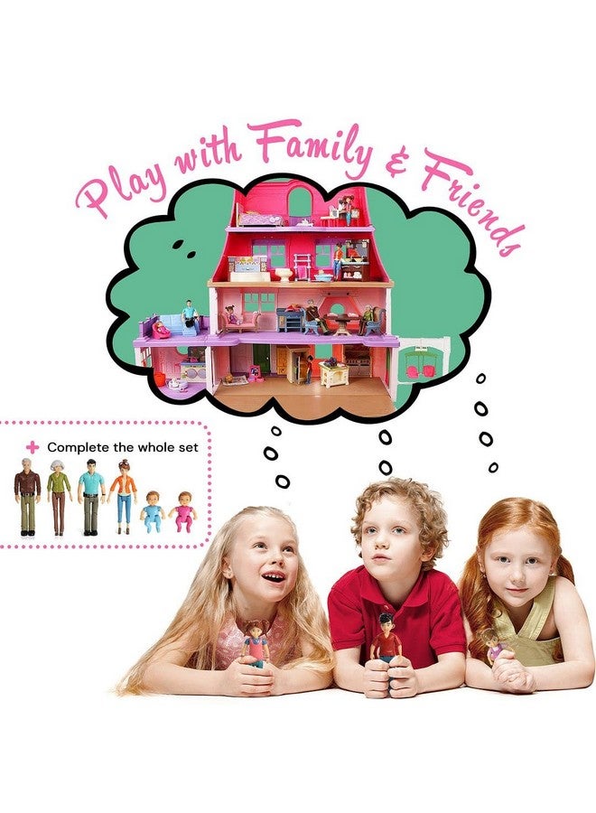 Beverly Hills Sweet Li'l Family Dollhouse People Set of 3 Action Figure Set: Boy, Girl, and Toddler - Image 5