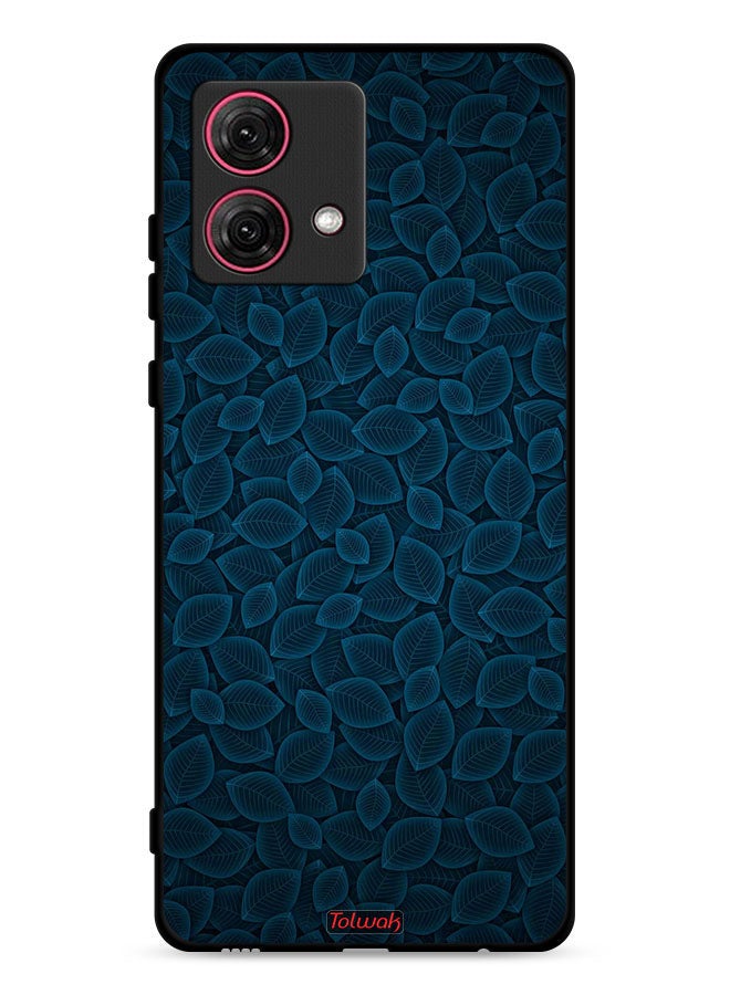 Tolwak Motorola Moto G84 5G Protective Case Cover Digital Art Leaves Pattern  - Image 1