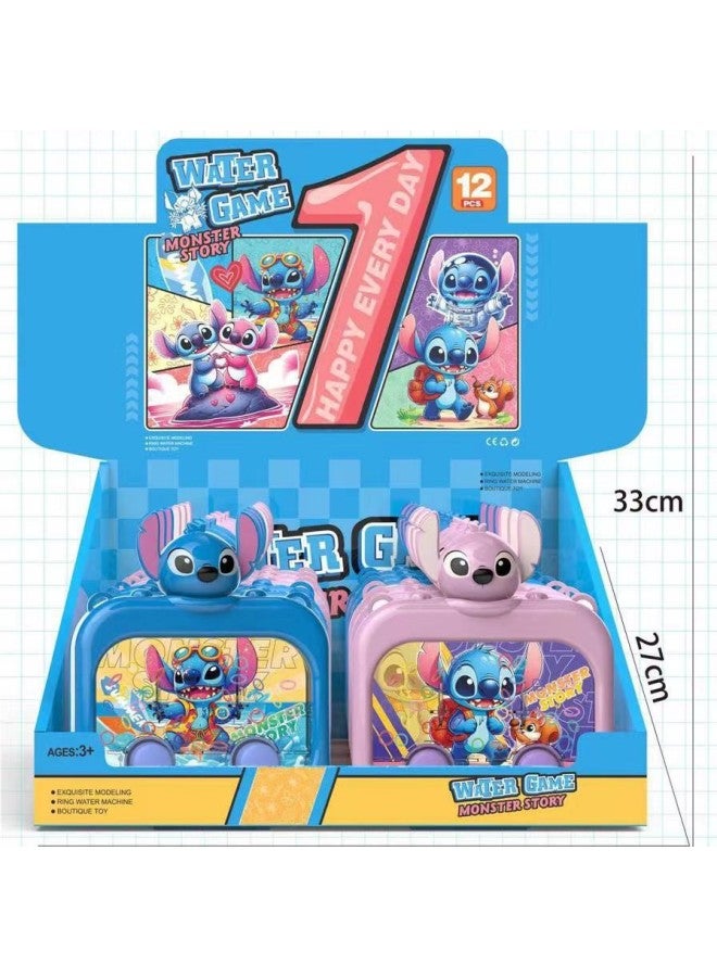 Stitch Ornaments Light Game Water Machine Star Baby Stitch Ring Water Machine Luminous Water Machine Batch-Color:13.5*11.5cm (mixed Picture) 639-a4-Specifications:Stitch Ornament Light Music Circle Water Machine  - Image 1