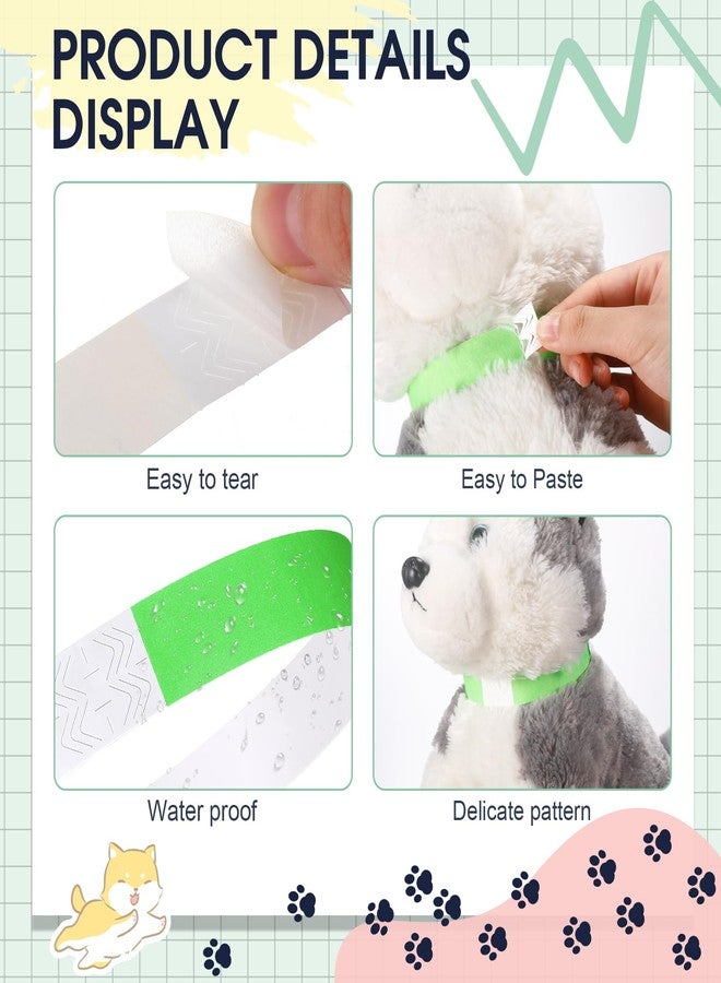 نيزيو مجموعة نيزيو من 300 طوق للجراء، طول 18.5 بوصة، أطواق ورقية للكلاب، أطواق للولادة، أطواق تعريف للجراء، أطواق تعريف ملونة لاصقة للحيوانات الأليفة الصغيرة حديثة الولادة من الكلاب والقطط، 10 ألوان - Image 3