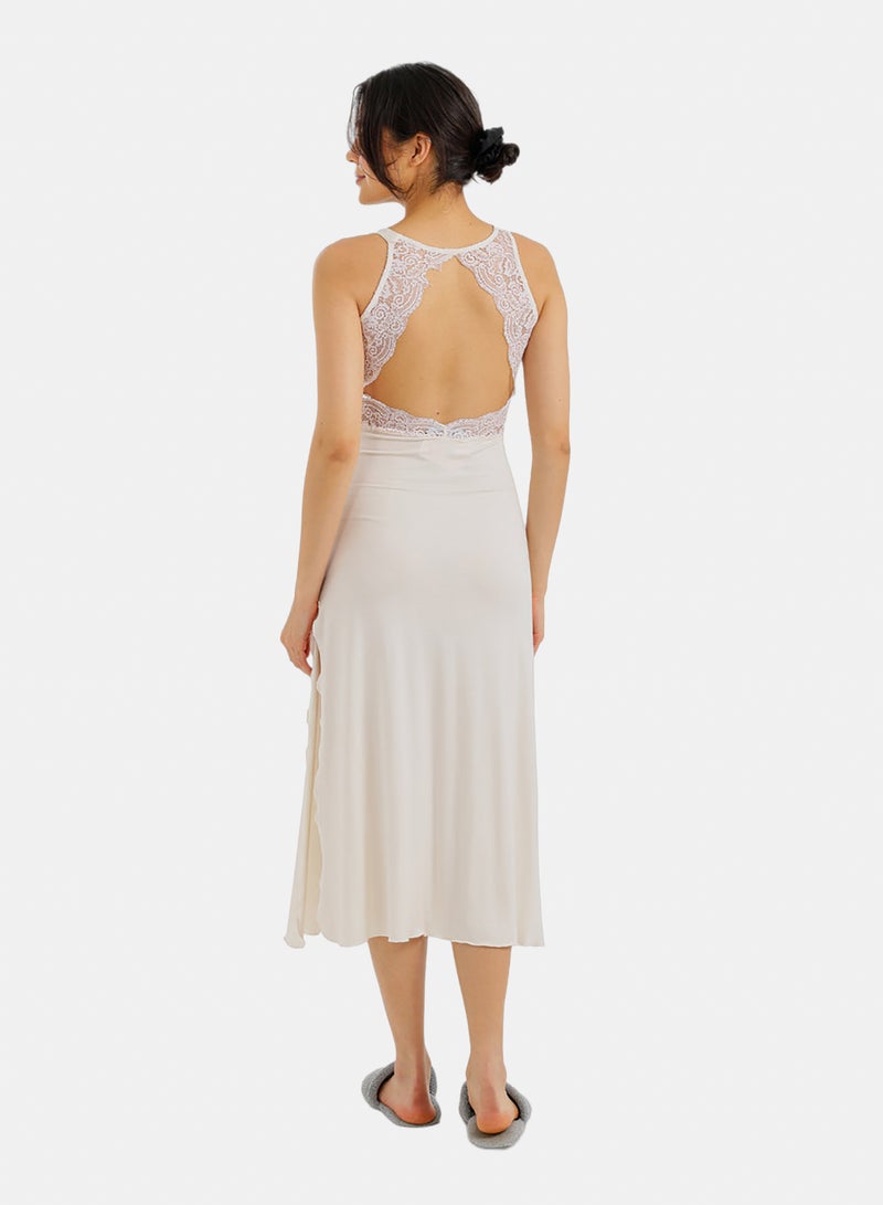 Carina Side-Slit Midi Nightgown - Image 4