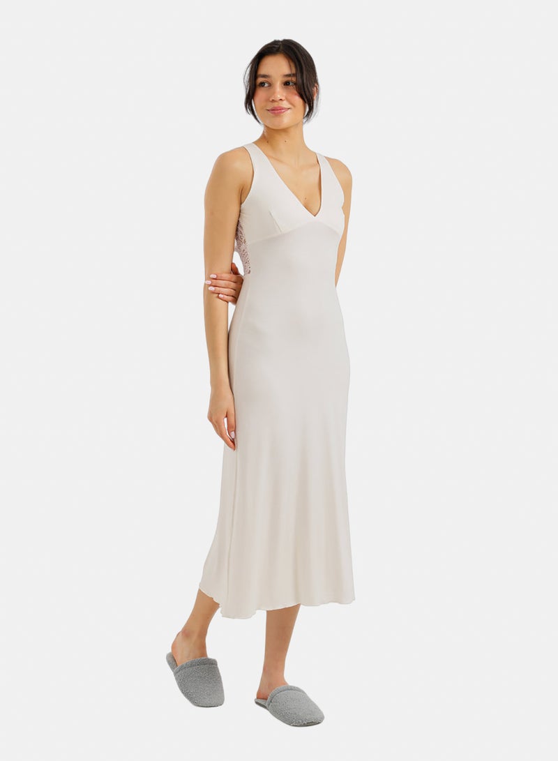 Carina Side-Slit Midi Nightgown - Image 3