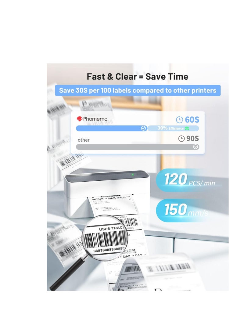 PRO Bluetooth Thermal Shipping Label Printer for Phone, 4x6 Printer, Support Thermal Printer for Small Business and Shipping Package - Image 4