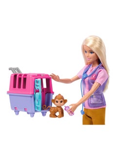 Mattel BARBIE Barbie Animal Rescue & Recovery Playset with Blonde Doll, 2 Animal Figures & Accessories  - Image 4