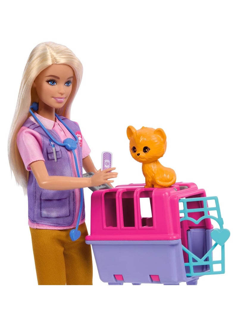 Barbie Animal Rescue & Recovery Playset with Blonde Doll, 2 Animal Figures & Accessories - pzsku/ZD3DB463F45FA4BAC172AZ/45/_/1738607061/0215a3db-d6b8-402f-ba9a-b5d2a4b65448