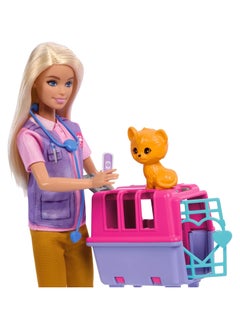Mattel BARBIE Barbie Animal Rescue & Recovery Playset with Blonde Doll, 2 Animal Figures & Accessories  - Image 5
