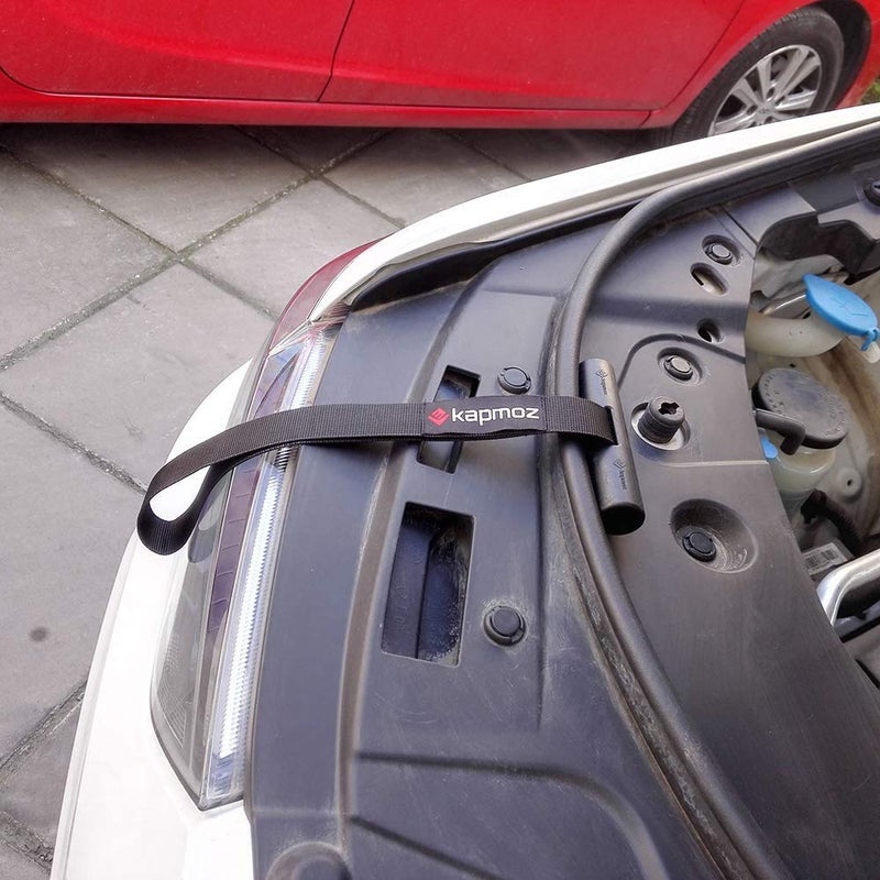 LE KAPMOZ Quick Hood Loops Trunk Anchor Kayak Tie Downs Straps Bow Stern Canoe Transport Secure Lashing Point 2 Pairs - Image 5
