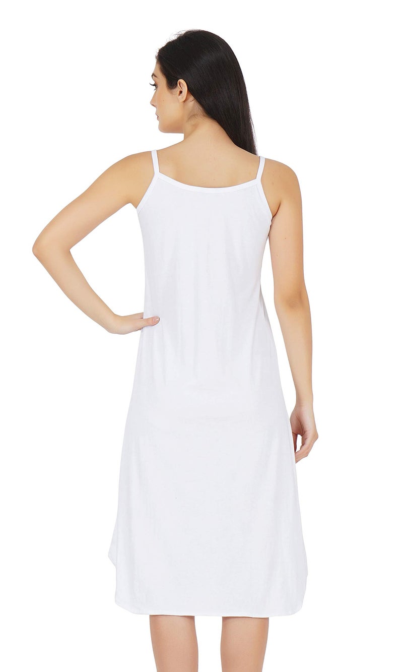 BLAZON Women's Cotton Hosiery Solid Maxi Sublime Night Dress (13005 White_01_XL_White_XL) - Image 5