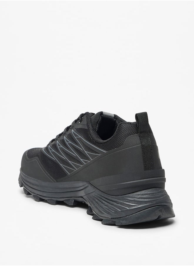 Kappa Men's Textured Sports Shoes with Drawstring Closure  - Image 2