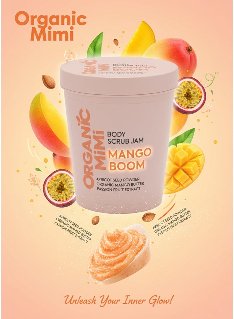 Organic Mimi Mango Boom Body Scrub Jam 250g - Image 4