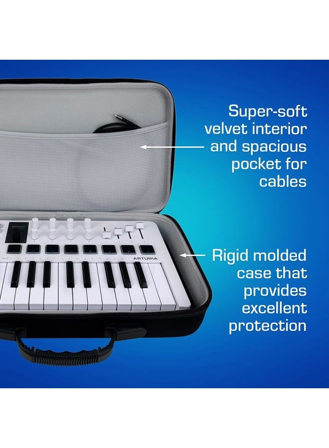 Analog Cases Pulse Case for Arturia MiniLab/MicroFreak/MicroBrute or comparable midi Controllers (Transport case Made of Durable, Moulded EVA/Nylon, with Robust Rubber Handle), Black - Image 3