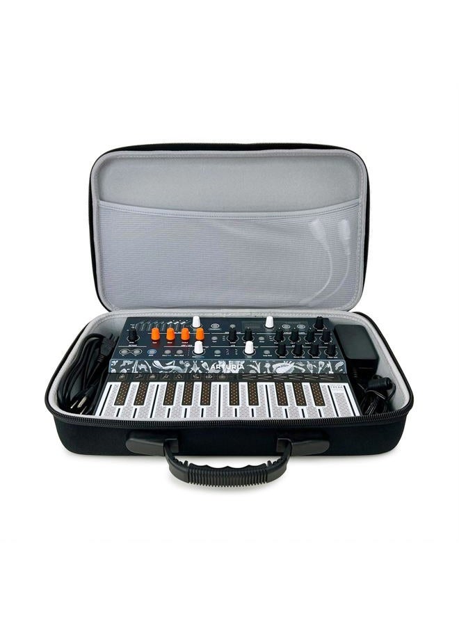 Analog Cases Pulse Case for Arturia MiniLab/MicroFreak/MicroBrute or comparable midi Controllers (Transport case Made of Durable, Moulded EVA/Nylon, with Robust Rubber Handle), Black - Image 1