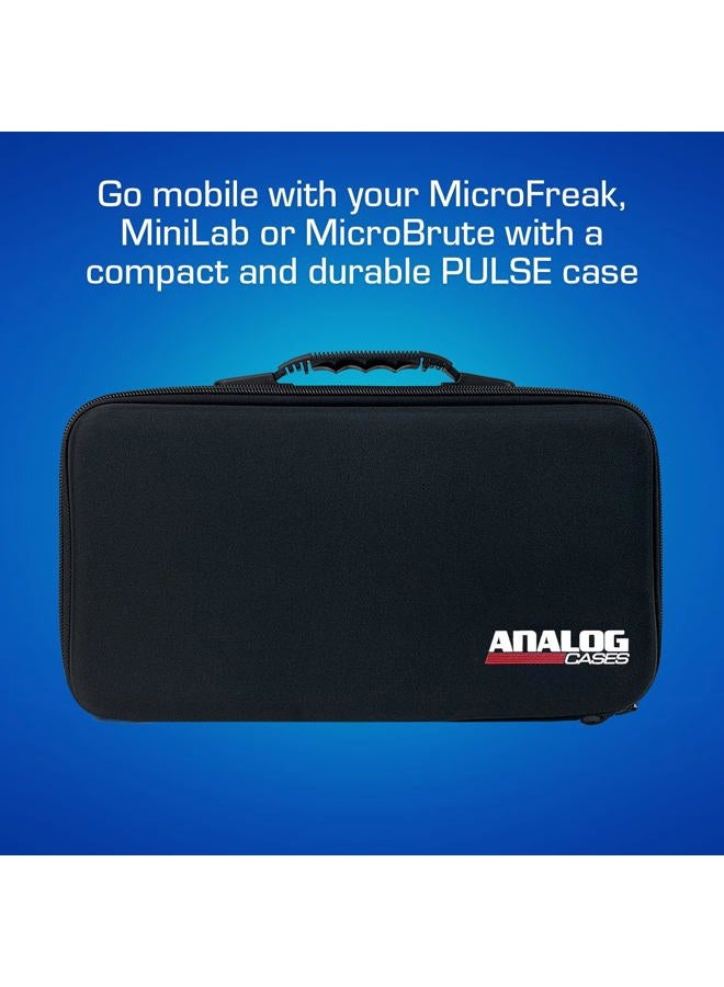 Analog Cases Pulse Case for Arturia MiniLab/MicroFreak/MicroBrute or comparable midi Controllers (Transport case Made of Durable, Moulded EVA/Nylon, with Robust Rubber Handle), Black - Image 2
