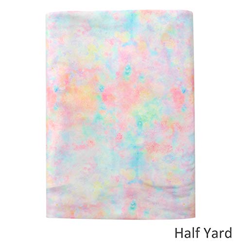 David Angie Tie Dye Printed Double Brushed Polyester Fabric Soft Smooth 4 Way Stretch Knit Fabric by Half Yard for Dress Sewing (Half Yard) - Image 2